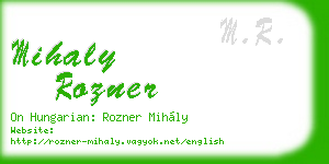 mihaly rozner business card